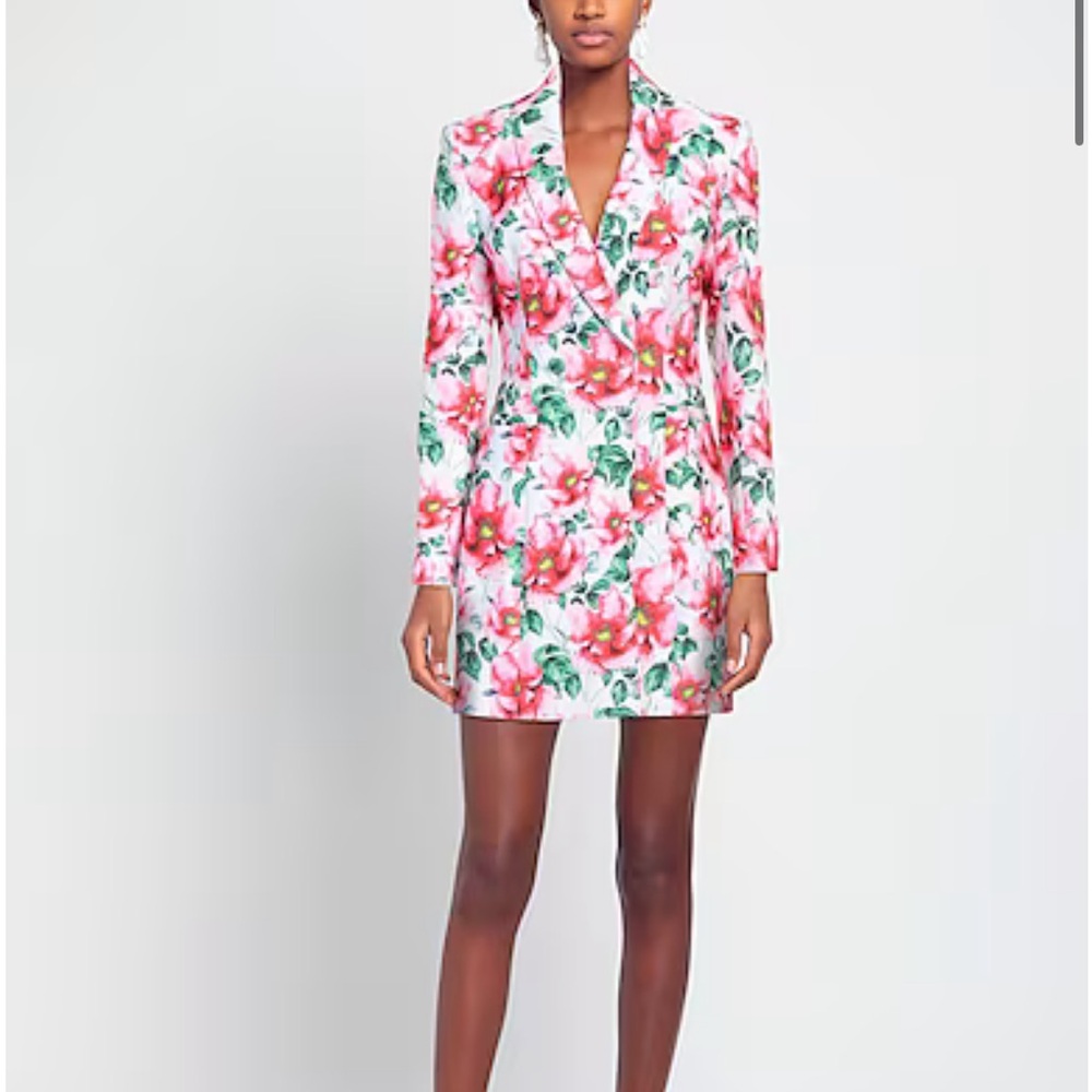 Alice & Olivia Latoya Blazer Mini Dress in High Tea Floral